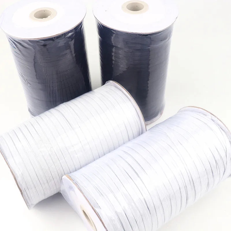 5M High Elastic Mask Band – Nylon-Like Rubber Rope for Sewing, DIY Clothing, and Home Accessories (3mm–12mm