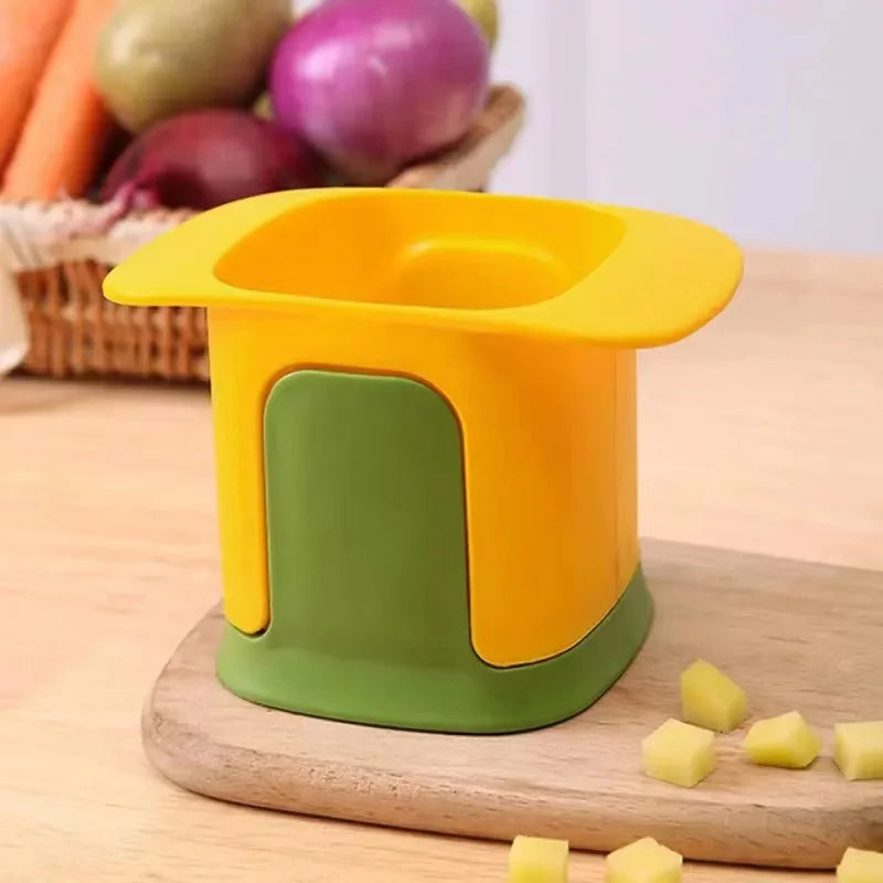 White French Fry Cutter Tool Food and Vegetable Shredder Manual Natural Cutting for Quick Dicing Vegetables and Potatoes Tools