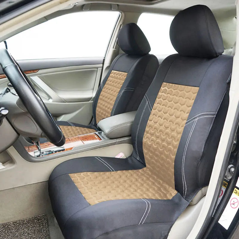 AUTOPLUSUniversal 2 Front Car Seat Covers Car Accessories Interior Fit For Most Car SUV Truck Van With 3mm Sponge Seat Cover Car