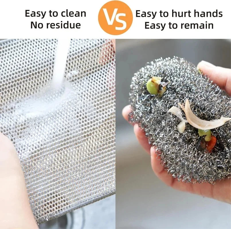 Thickened Steel Wire Cleaning Non-Scratch Cloth