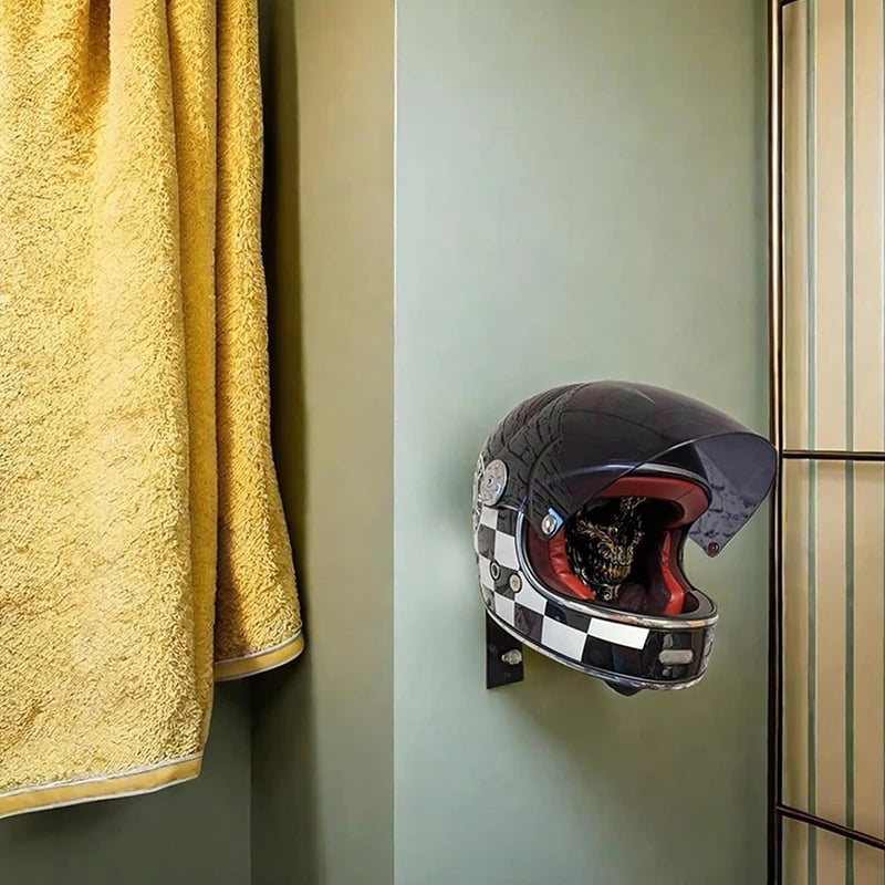 Motorcycle Helmet Skull Holder Helmet Storage Rack Wall Mount Hat Rack Resin For Coats, Caps, Baseballs And Rugby Helmet