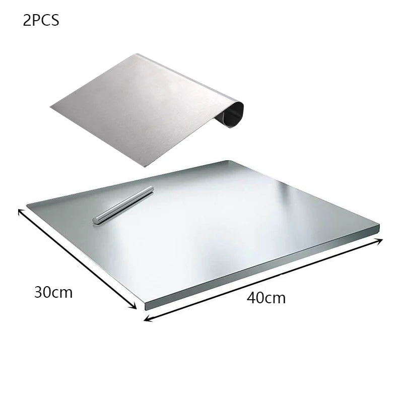 304 Stainless Steel Cutting Board Food Grade Chopping Boards Heavy Duty Kitchen Boards Anti-Slip Mat for Meat Vegetables Bread