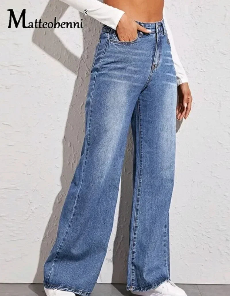High Waist Straight Jeans