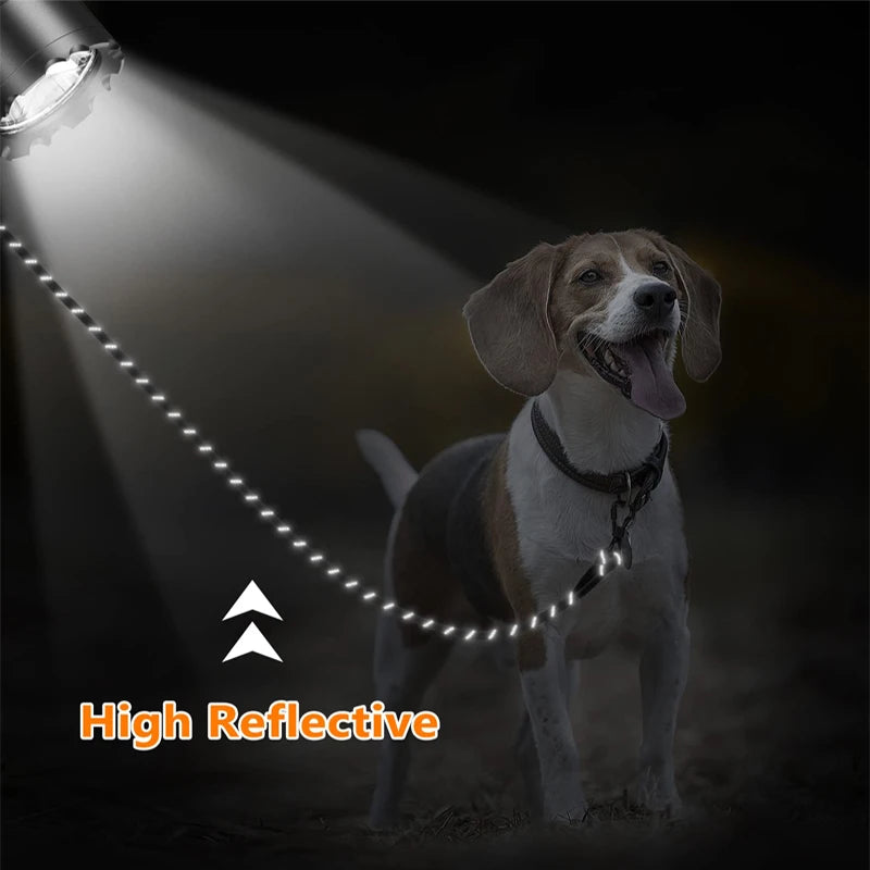 3M Reflective Dog Leash – Padded Handle, Heavy-Duty Double Traction Rope for Small to Large Dogs