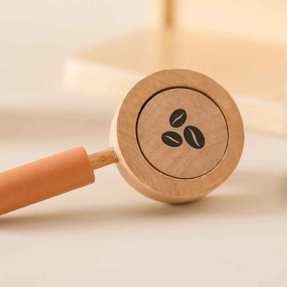 Children's Coffee Machine Kitchen Toys Wooden Montessori Toy Set Kids Cosplay Play House Early Education Educational Toys Gifts