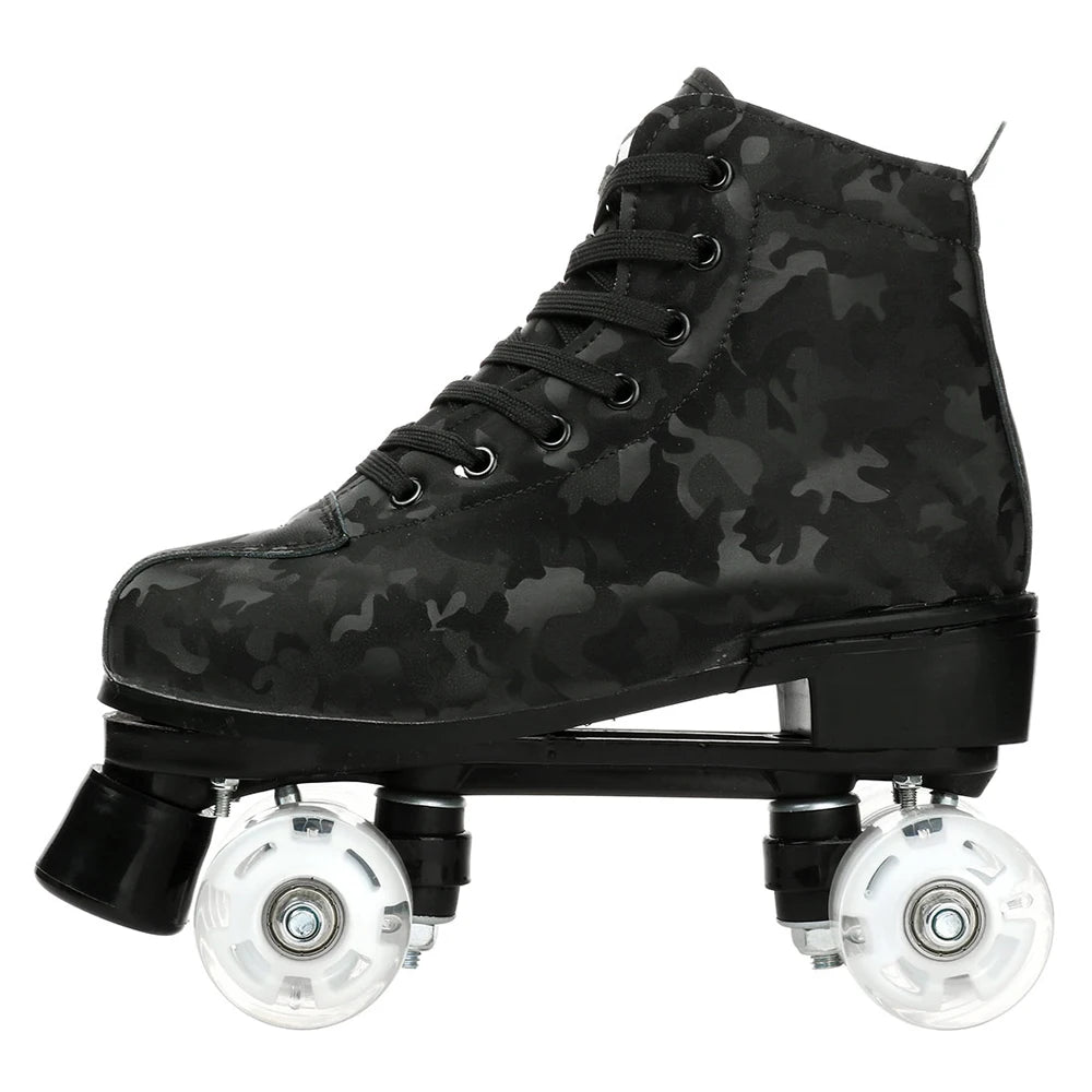Outdoor Roller Skates Sports Double Row Skates Quad 4 Wheels Skating Women Flashing Roller Skates Shoes for Men Youth Boys Girls