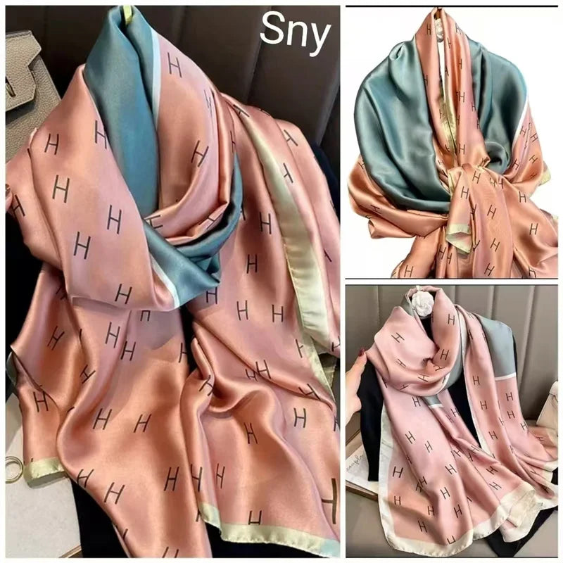 Tensili Brocade Satin Scarf Printed Silk Shawls