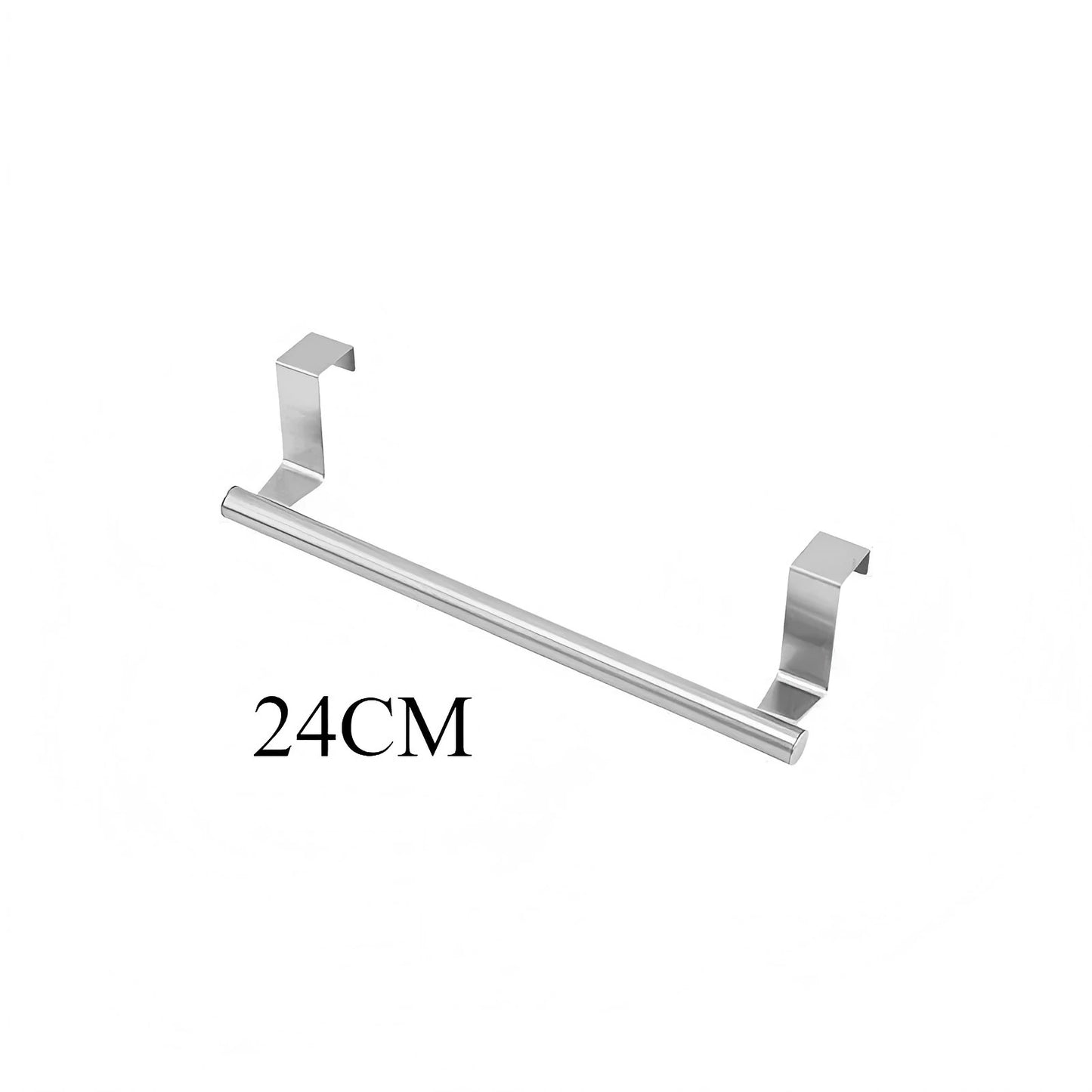 Towel Rod Steel Metal Wire Over Cabinet Towel Rack Storage Organiser Bathroom Door Hanging Towel Rack Punch-free Rag Hanger