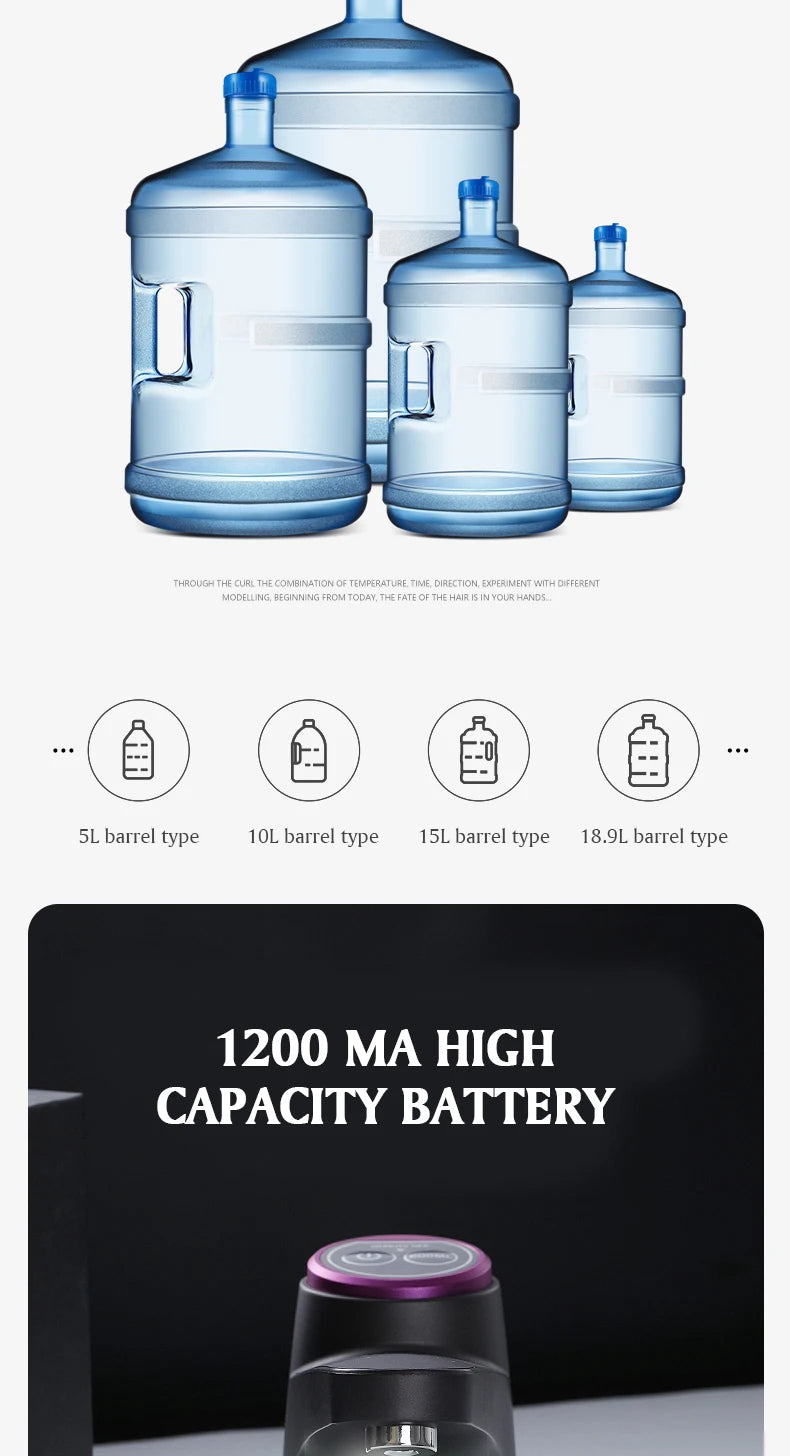 saengQ Automatic Water Pump Bottle Electric Water Dispenser
