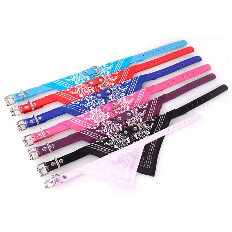 Cute Pet Bandana Scarf – Adjustable Neckerchief Collar for Small Dogs and Puppies