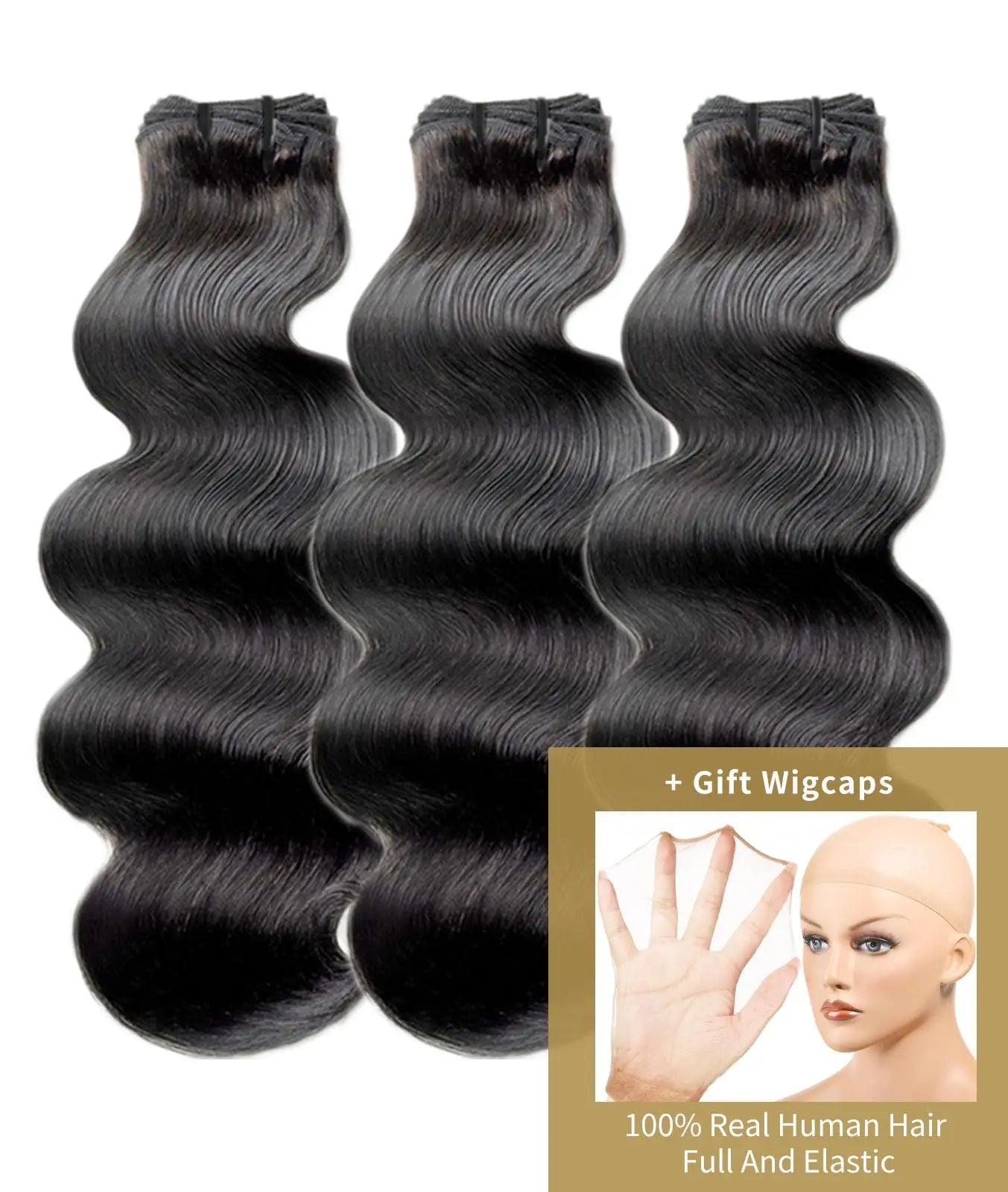 20 22 24 Inch Natural Black Body Wave 3 Bundles Brazilian Hair Water Wavy Weave Human Hair Bundles Hair Extensions For Women