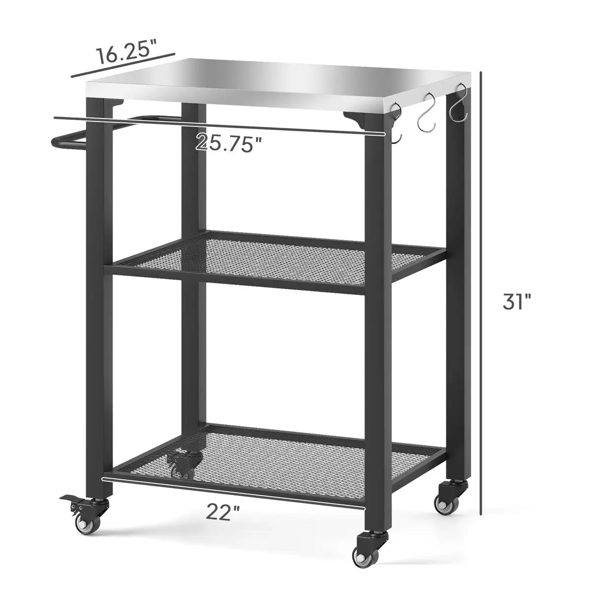 Multi-Functional Camping Cart & Grill Cart - Portable Outdoor Utility Trolley for Adventures