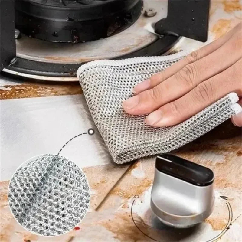 Thickened Steel Wire Cleaning Non-Scratch Cloth