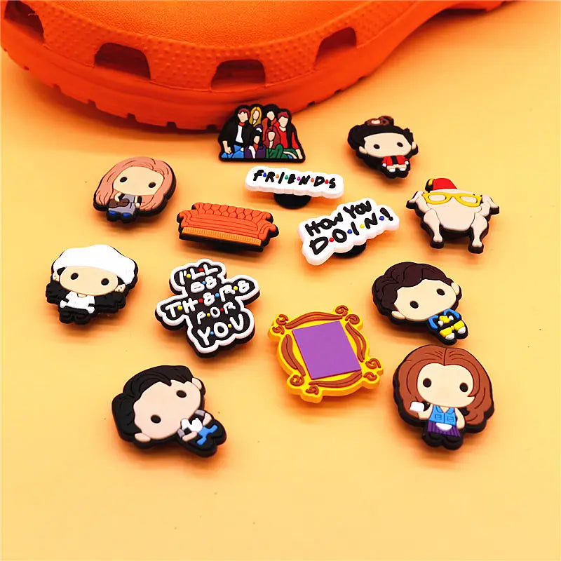 Single Piece Old Friends Shoe Charm – Fun Garden Shoe & Clog Decoration Pin, Unisex Gift