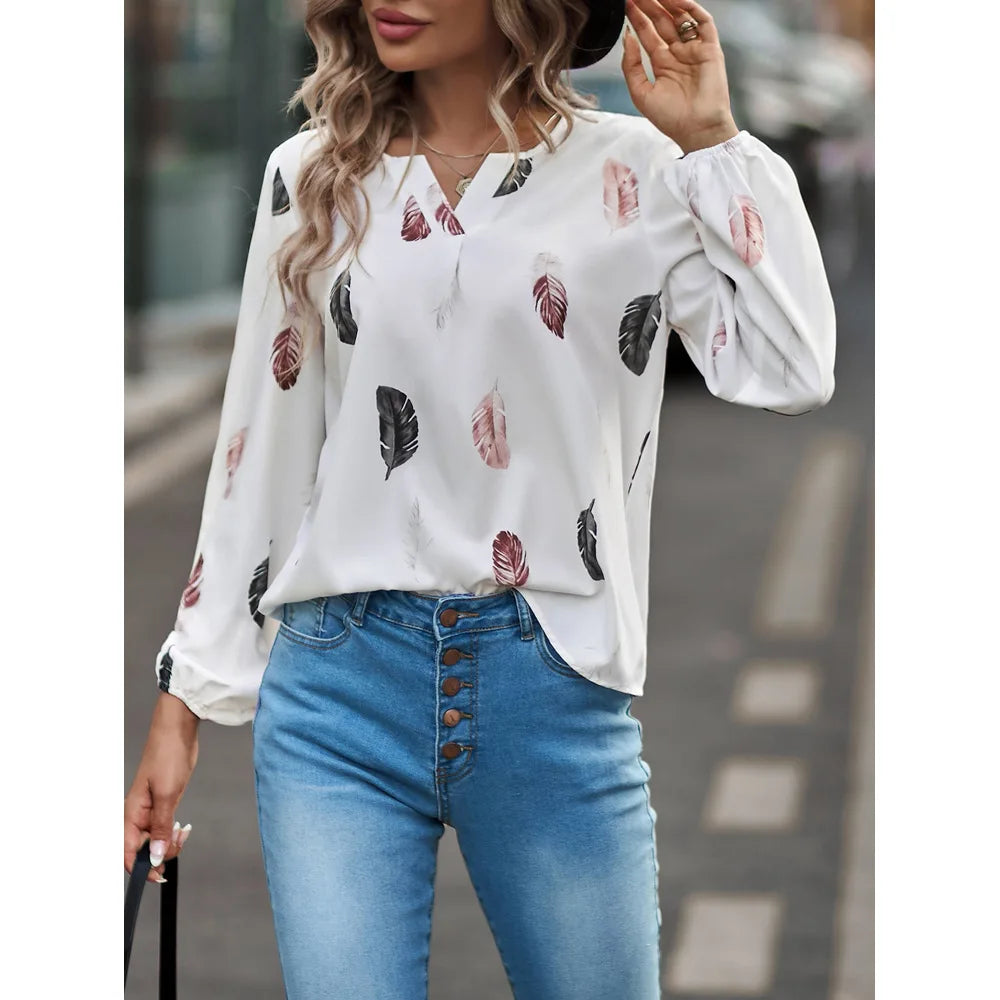 Feather Pattern Blouse