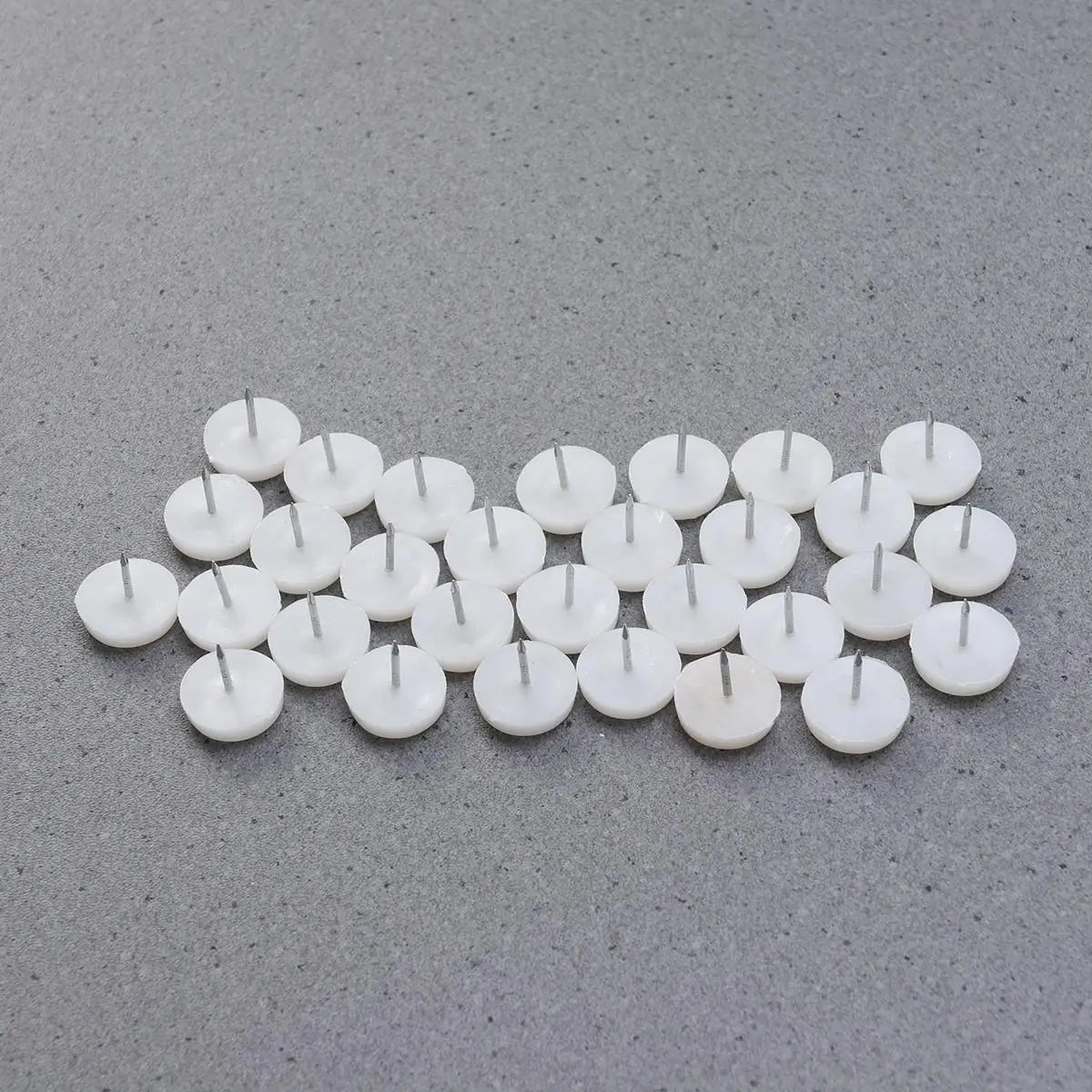 30 pcs Furniture Sliders Decorative Tacks Sofa Upholstery Leg Pads Increase Height Iron Plastic Nail