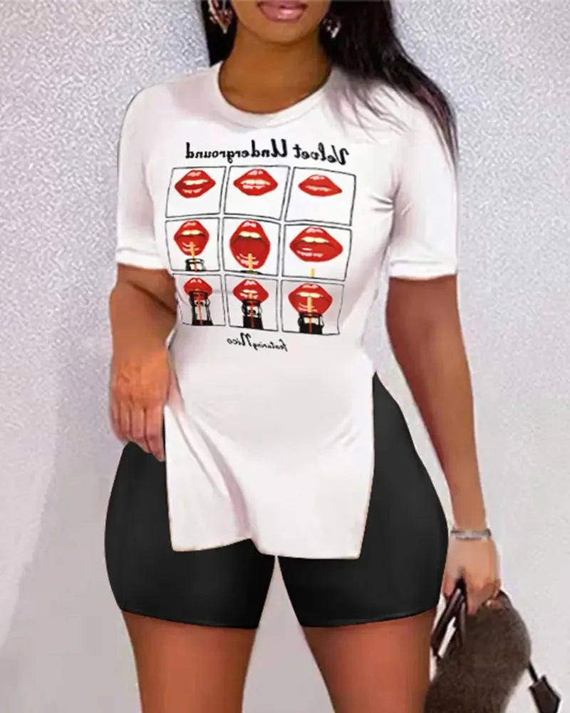 "Queen" Two Piece Shorts Set