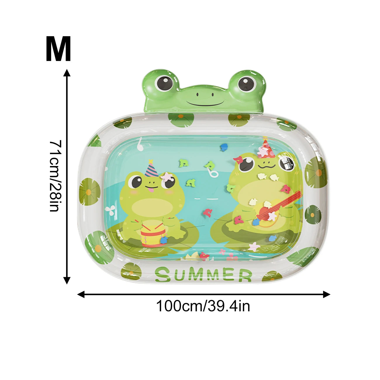 1 Pc Water Play Mat, PVC Inflatable Tummy Time Mat, Water Pad, Early Learning Development Activity Mat