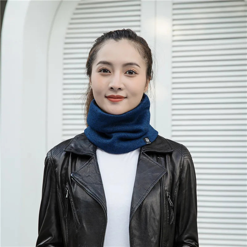 Unisex Solid Cashmere Ring Scarf