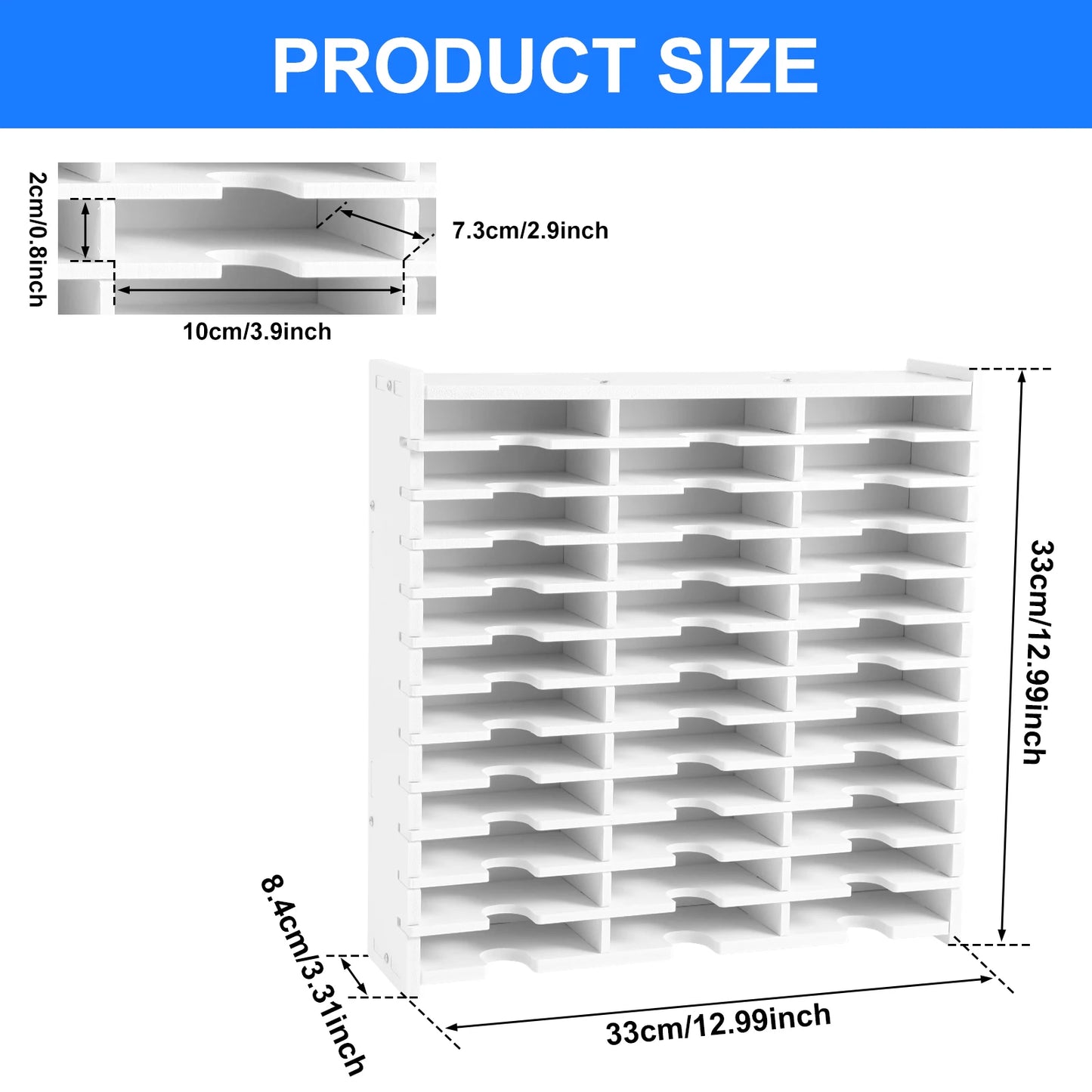 12/24/36/48 Slots Ink Pad Holder and Stamp Pad Storage Organizer Ink Pads Diamond Painting Tray Rack Crafts Painting Tray Rack