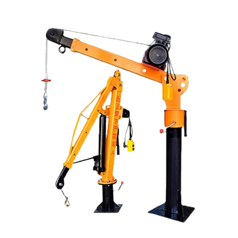 Mobile 500kg 800kg 1000kg mini lift mini pickup hydraulic telescopic boom truck crane lifting