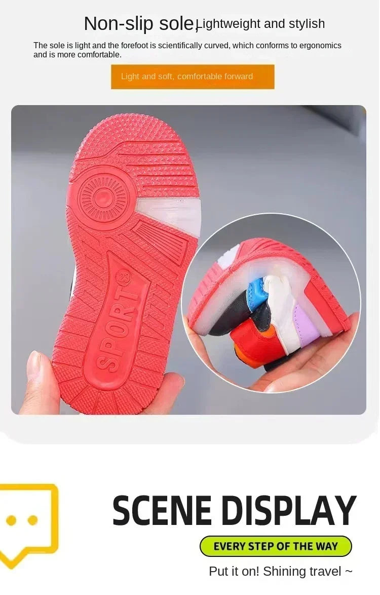 Mickey Mouse LED Shoes – Fun Casual Trainers with Light-Up Soles