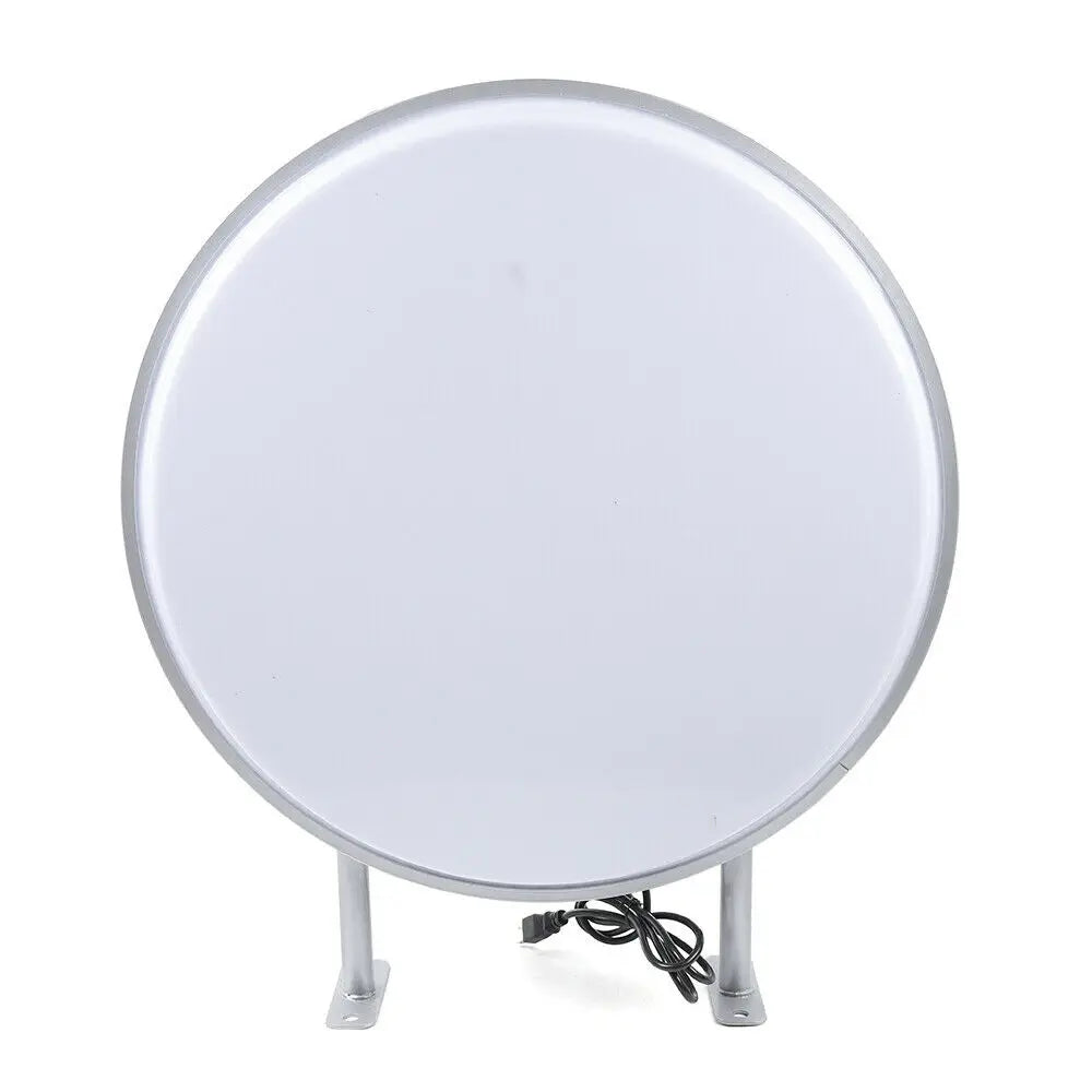LED Round Light Box Sign, 10000K, Dual-Sided Display, Easy Installation, Energy-saving