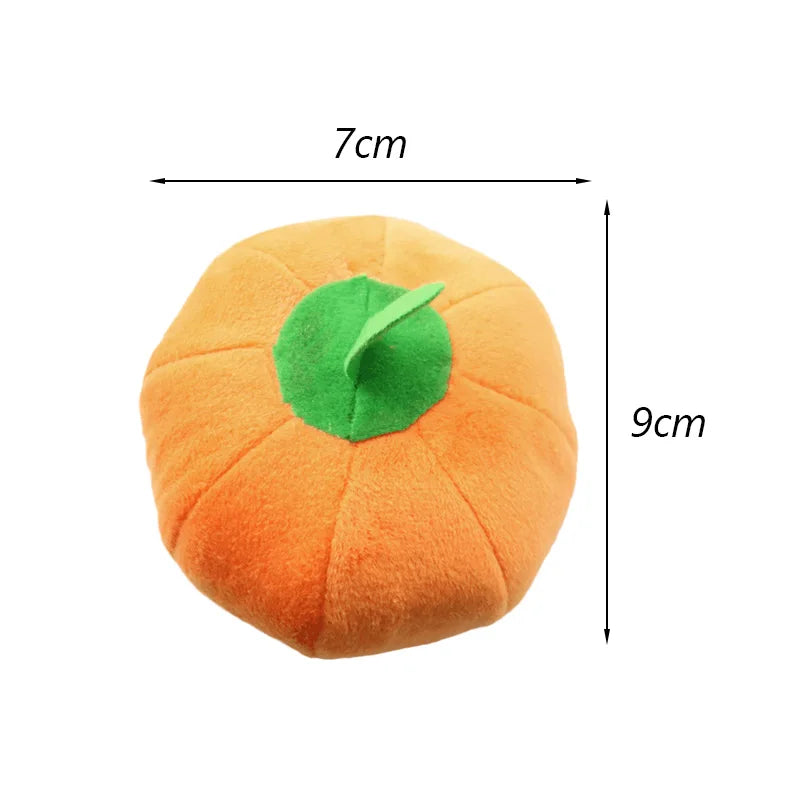 Plush Fruit-Shaped Dog Toy – Squeaky Chew Toy for Small & Medium Dogs, Teeth-Cleaning Pet Toy for Puppies and Cats