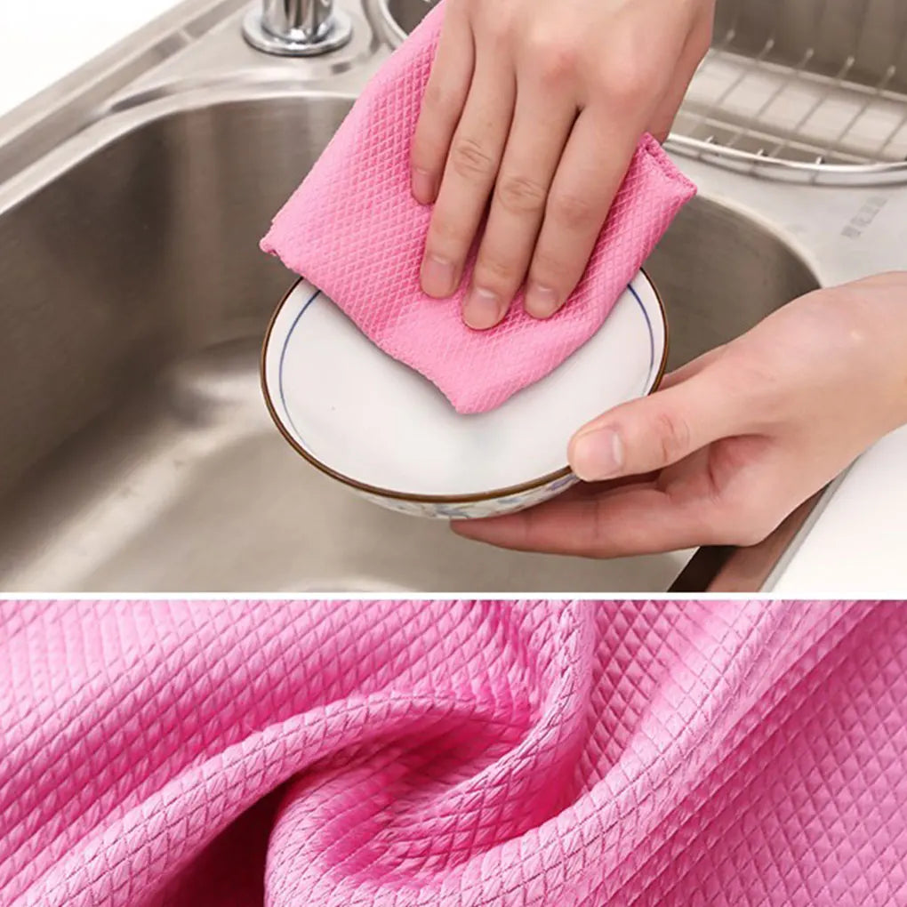 Durable Towels With Strong Water Absorption For Kitchen Cleaning Making Easy To Clean Dishes