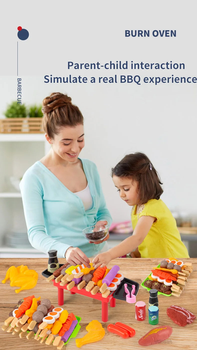 Mini Kitchen Pretend Play Toys Barbecue Set