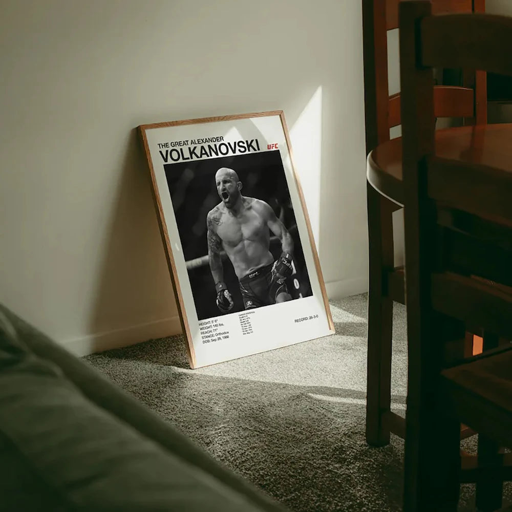 MMA Boxing Fighting Star Canvas Wall Art Print Poster