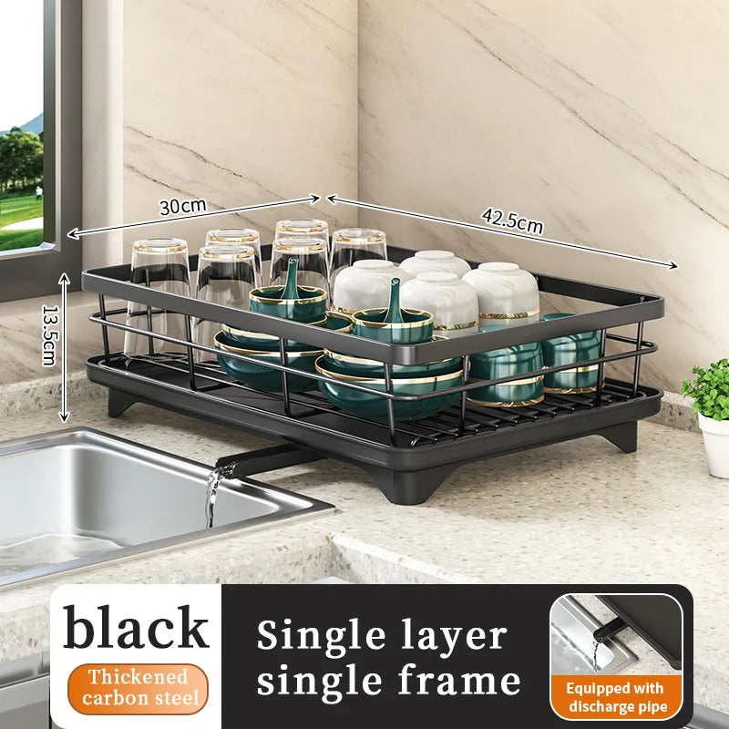 Dish Drying Rack Kitchen Adjustable Stainless Steel Cutting Board Organiser Dish Bowl Drainer Storage Rack Kitchen Utensils