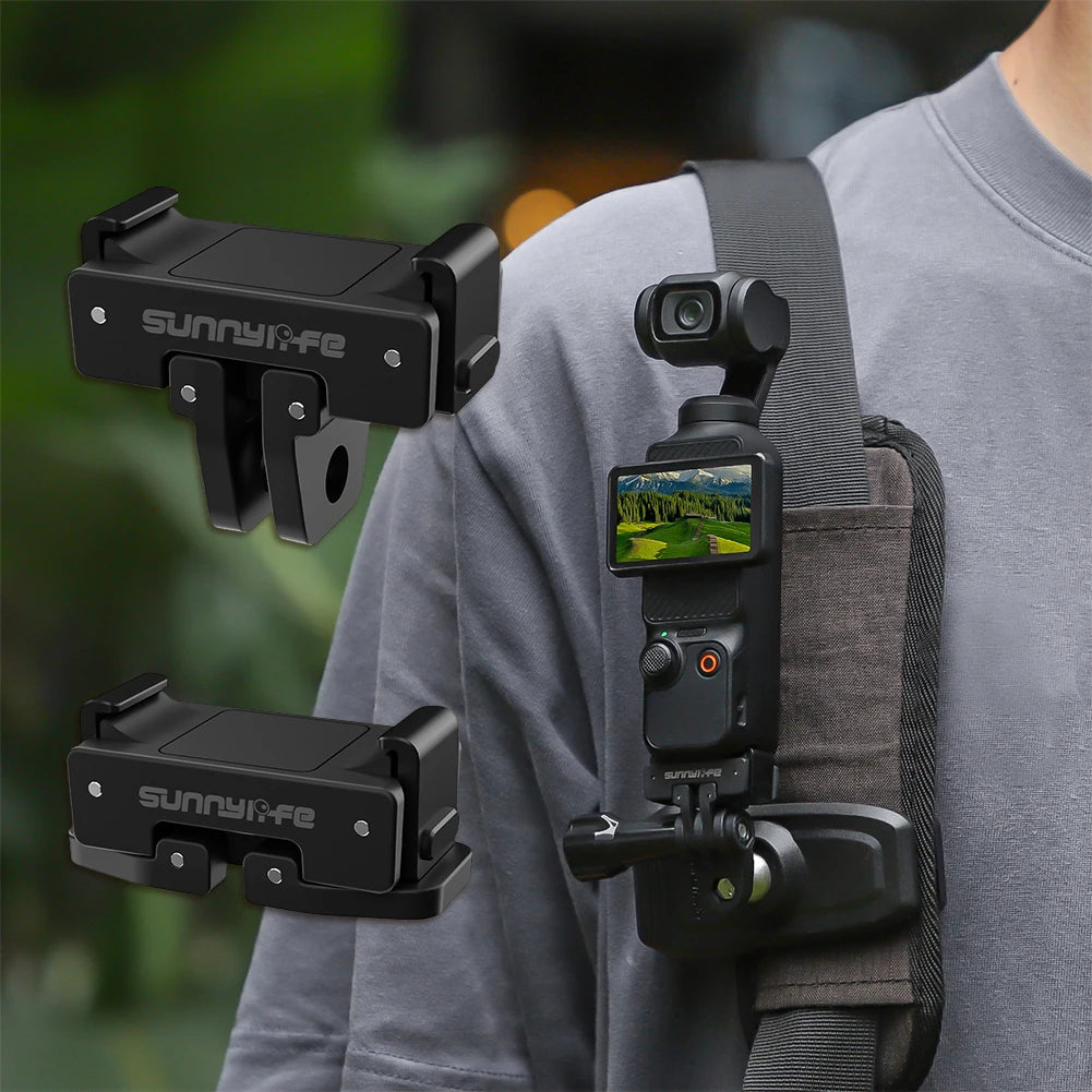 Quick Release Magnetic Mount Adapter 1/4 Screw Foldable Extension Bracket Tripod Adapter for DJI Osmo Pocket 3 Camera