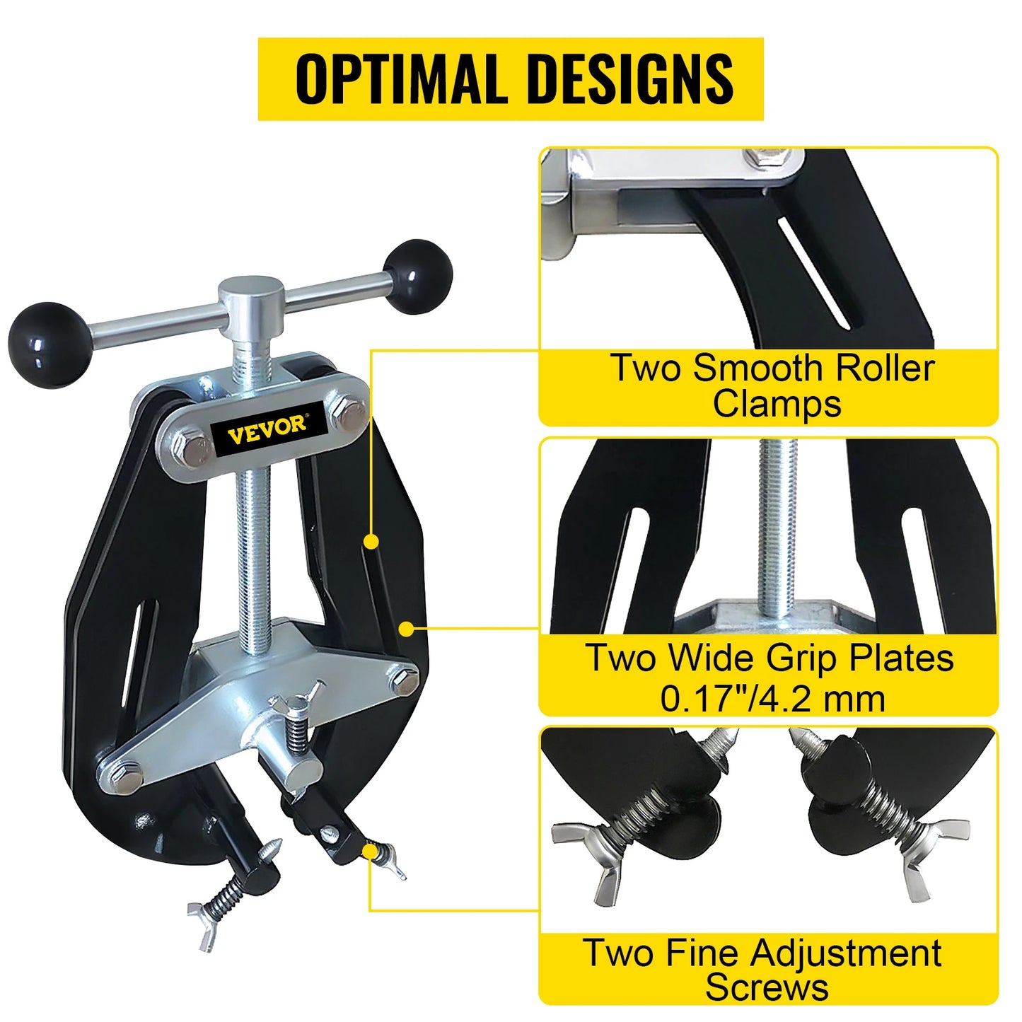 VEVOR Steel Pipe Clamp 2-6in 5-12in Adjustable Welding Alignment Clamp Tube to Flange Fittings Tee Versatile Ultra Fit Clamps
