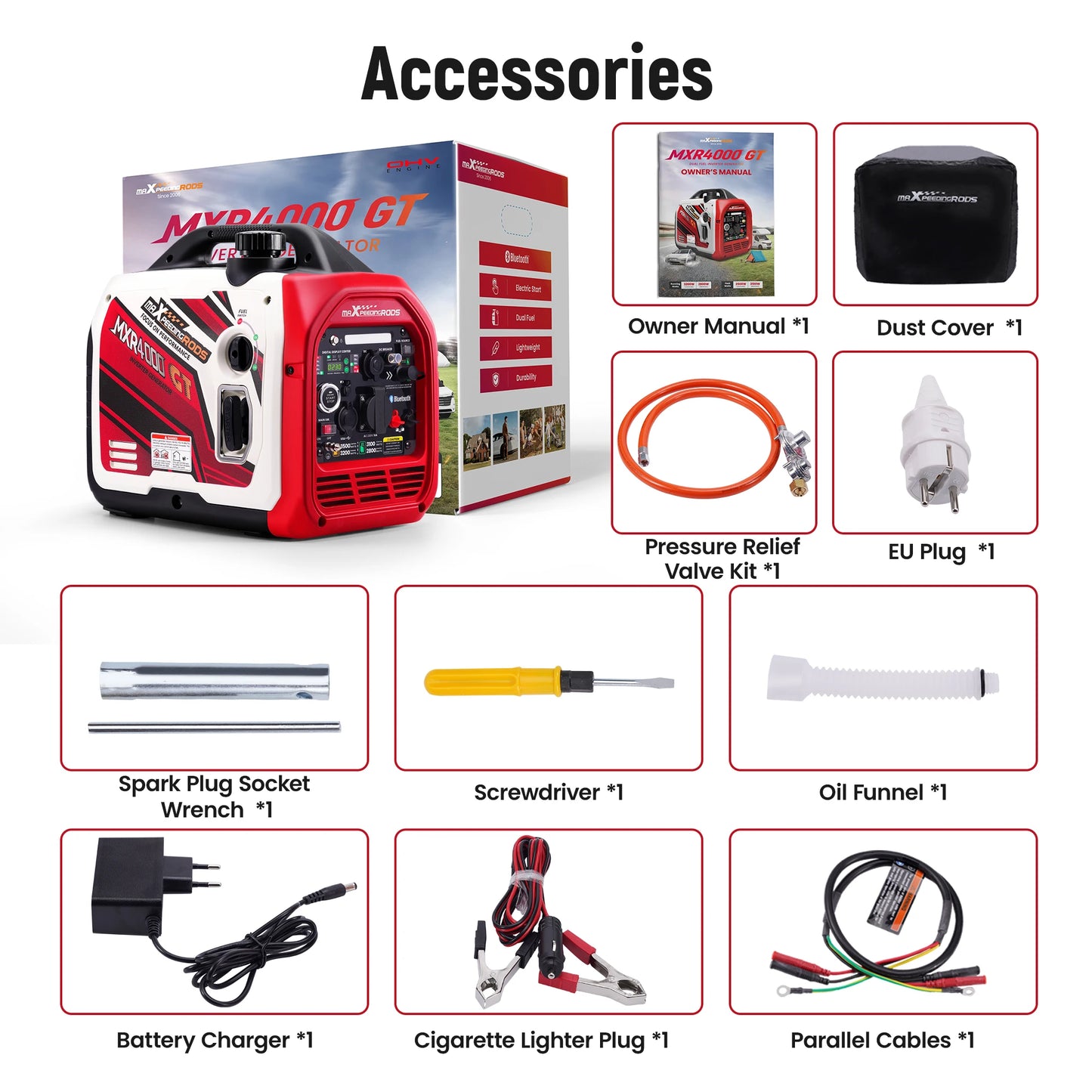 3500W Dual Fuel LPG Generator Inverter Generator Portable for Emergency Situations