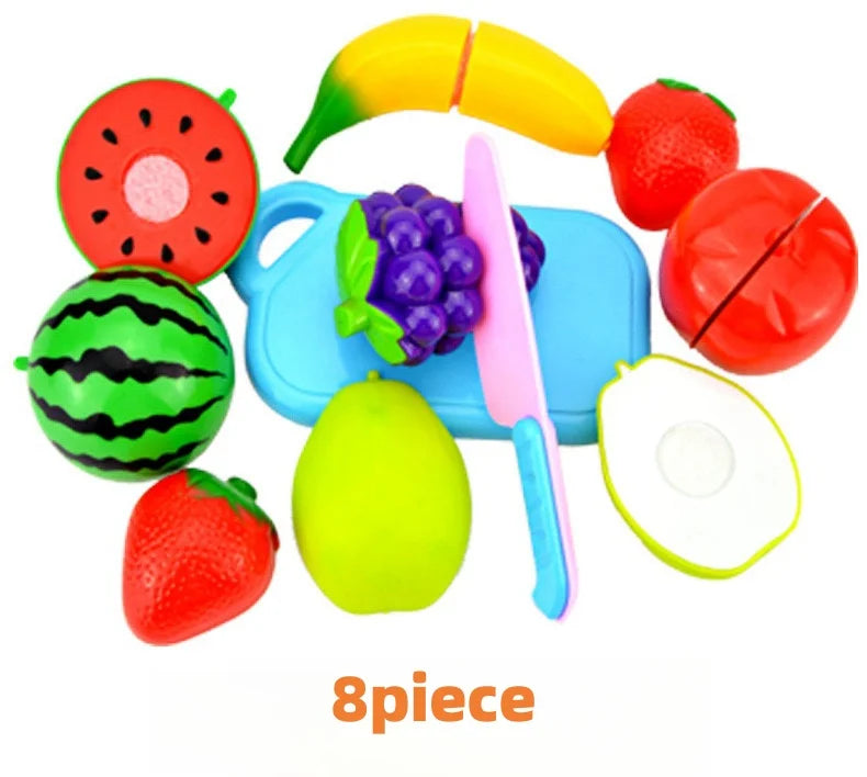 Children Toys Cutting Fruits and Vegetables Set for Kids Pretend Play Simulation Kitchen Toy Montessori Baby Toys for Girls Boys