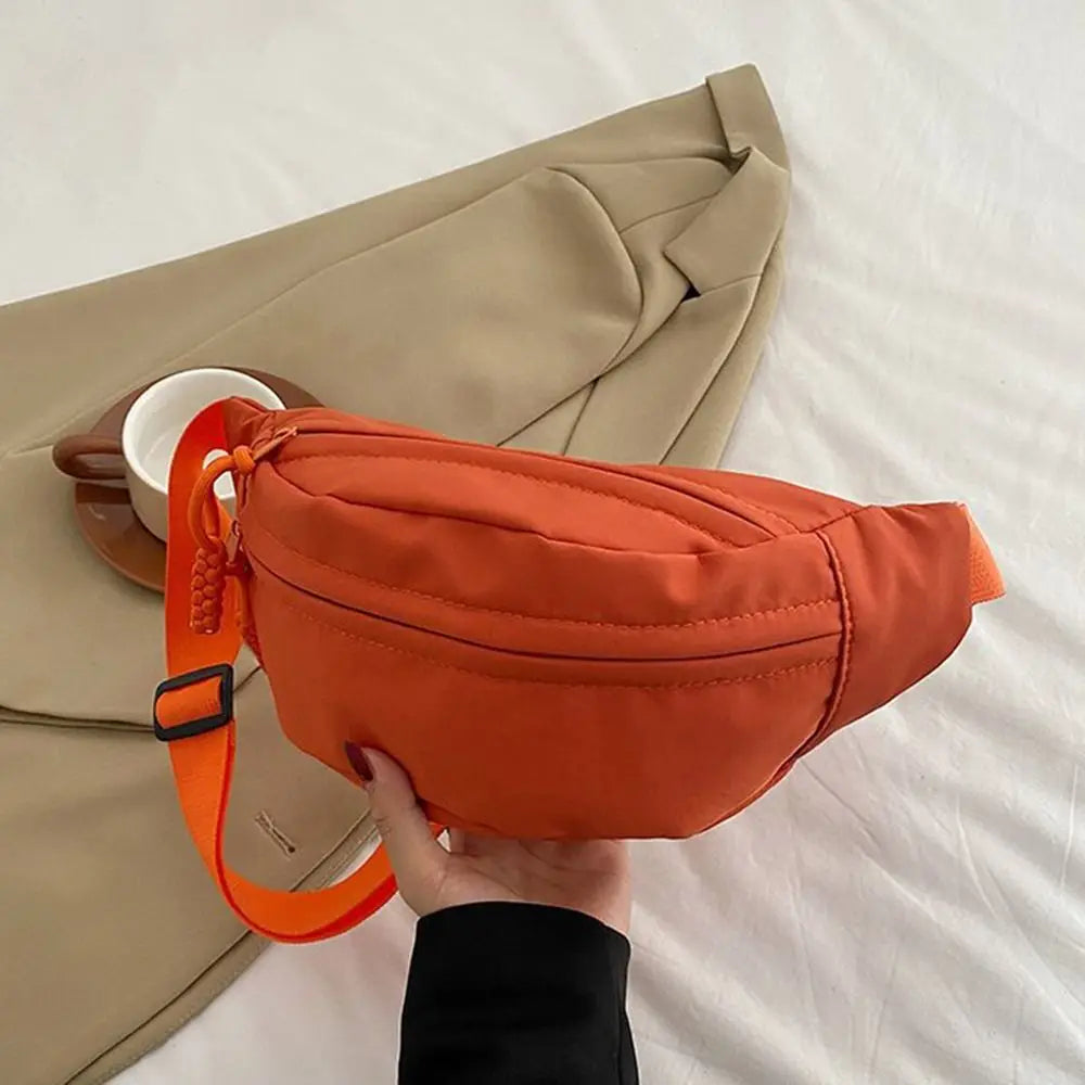 New Canvas Crossbody Bags Large Capacity Korean Simplified Shoulder Bag Lightweight Solid Color Dumpling Bag Travel