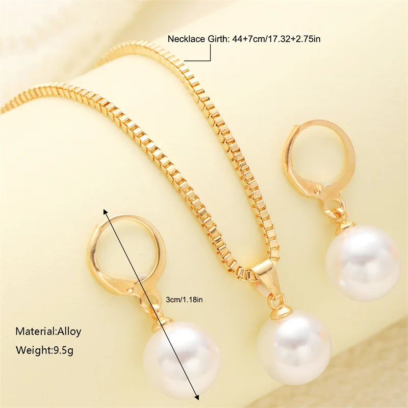 3Pc Pearl Jewelry Set