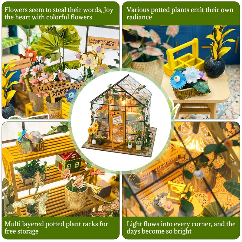 Mini DIY Flower Doll House Kit