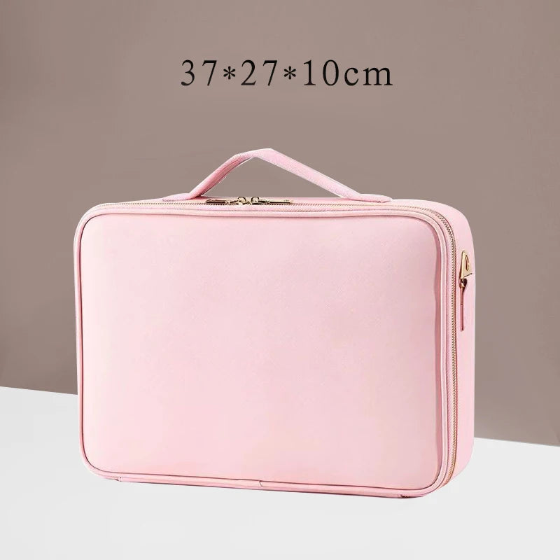Waterproof PU Leather arge Capacity Storage Make up Cosmetic Bag