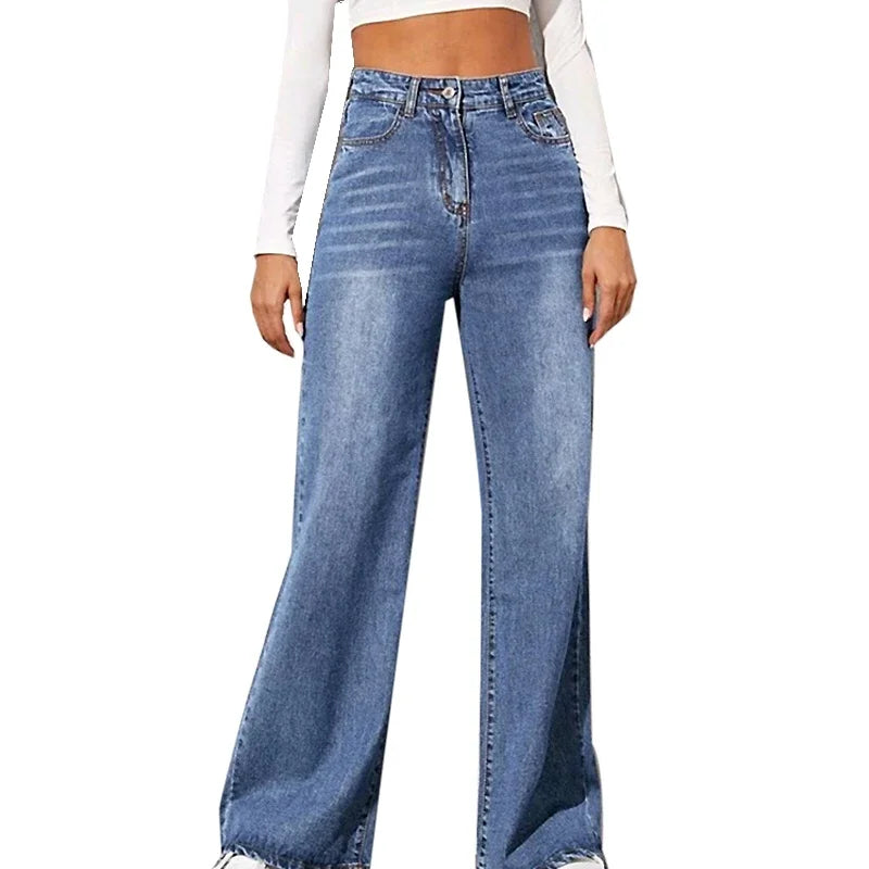 High Waist Straight Jeans