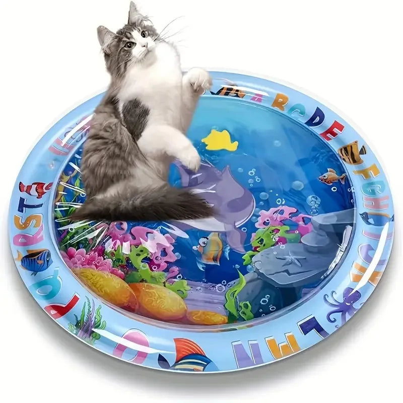 Pet play mat interactive water mat indoor relief cat boredom splash pad, summer cooling sleeping mat