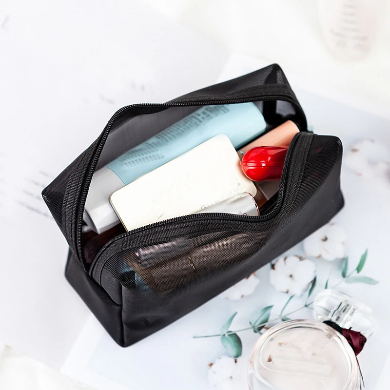 Mesh Cosmetic Travel Storage Makeup Bag Organiser