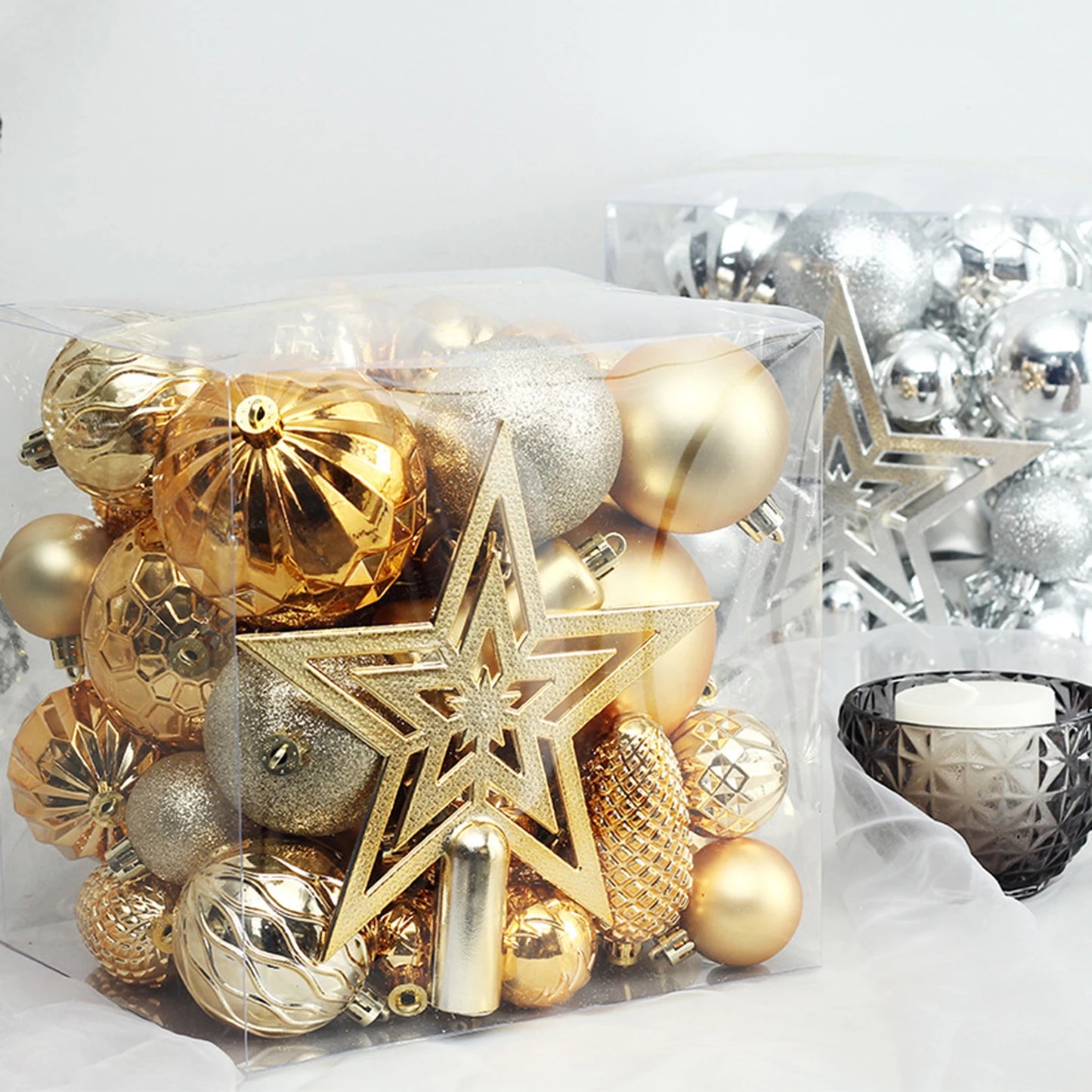 Christmas Tree Hanging Balls Decoration Easy to Hang Lightweight Durable Balls for Parties Weddings Office Buildings MIAO