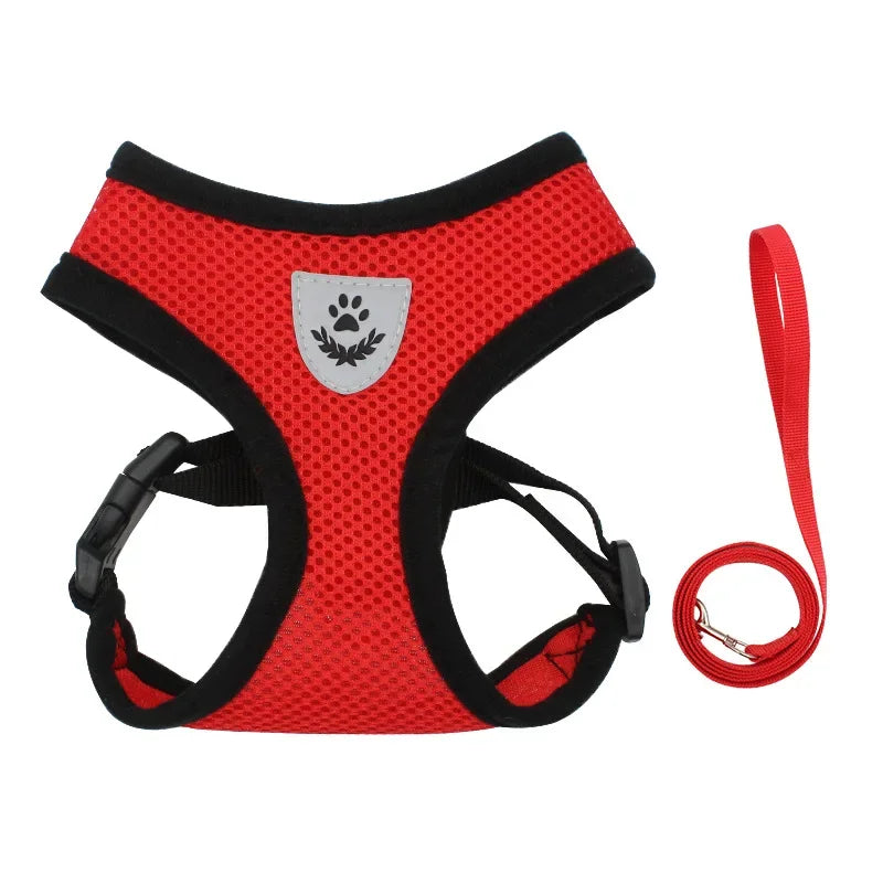 Adjustable Polyester Mesh Pet Harness Lead