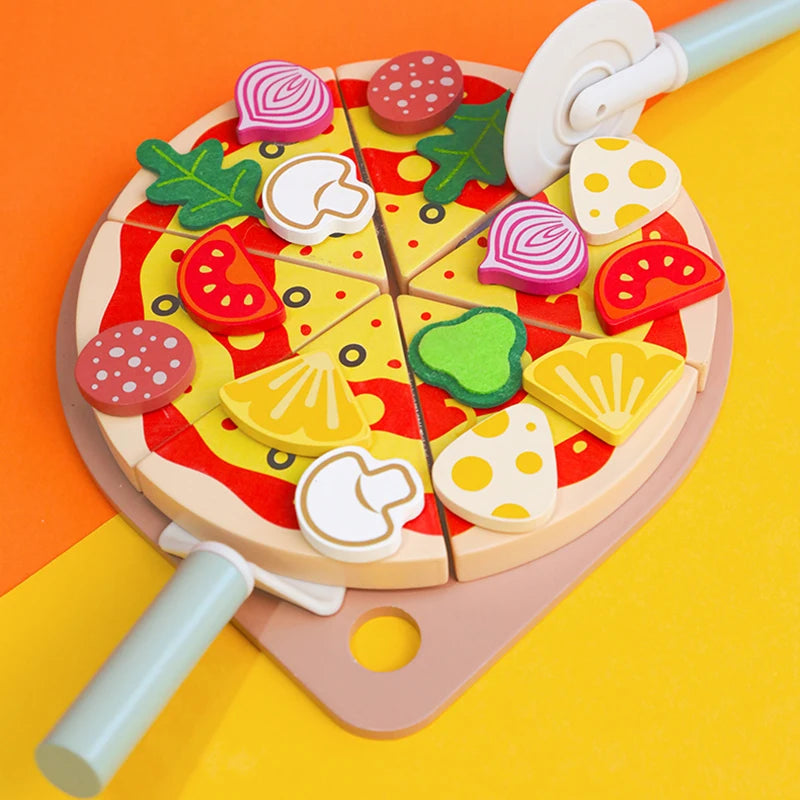 Wooden Kitchen Toys Pretend Toys Cutting Cake Play Set Food Kids Toys Montessori Tea Party Learning Educational Toys For Gifts