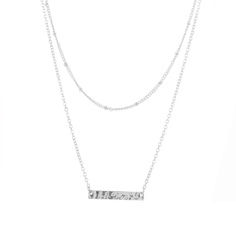 Layered Heart Necklace Pendant Handmade 18k Gold Plated Dainty Gold Choker Arrow Bar Layering Long Necklace for Women
