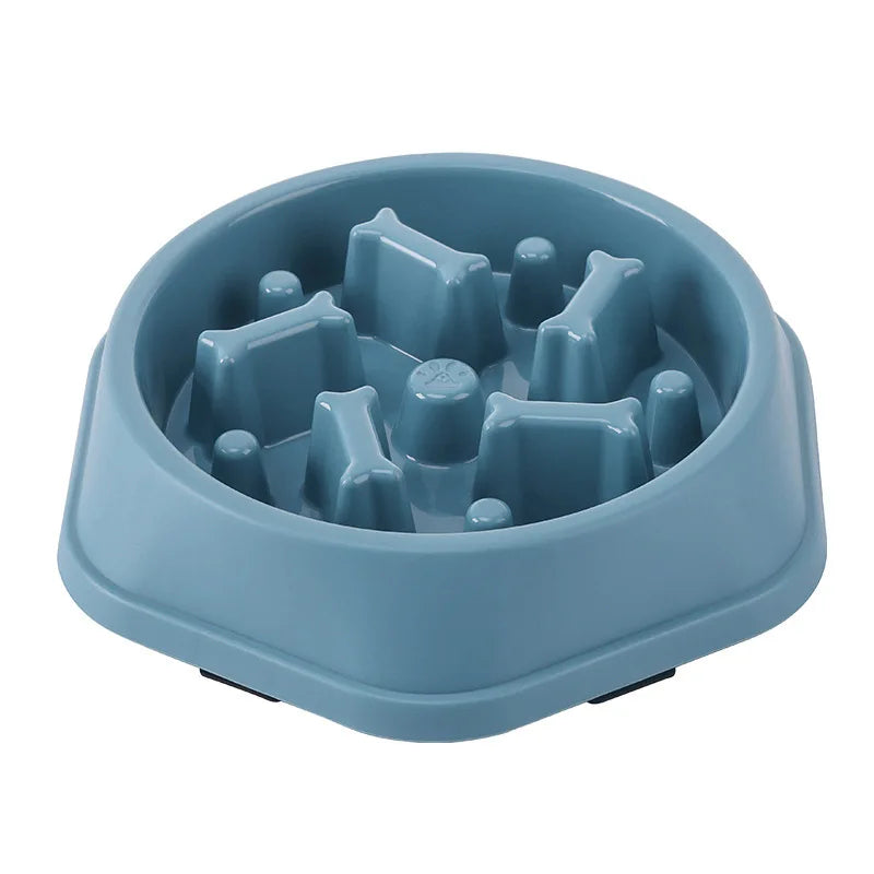 Pet Slow Feeder Bowl – Anti-Choking, Anti-Gulping PP Plastic Dish for Dogs