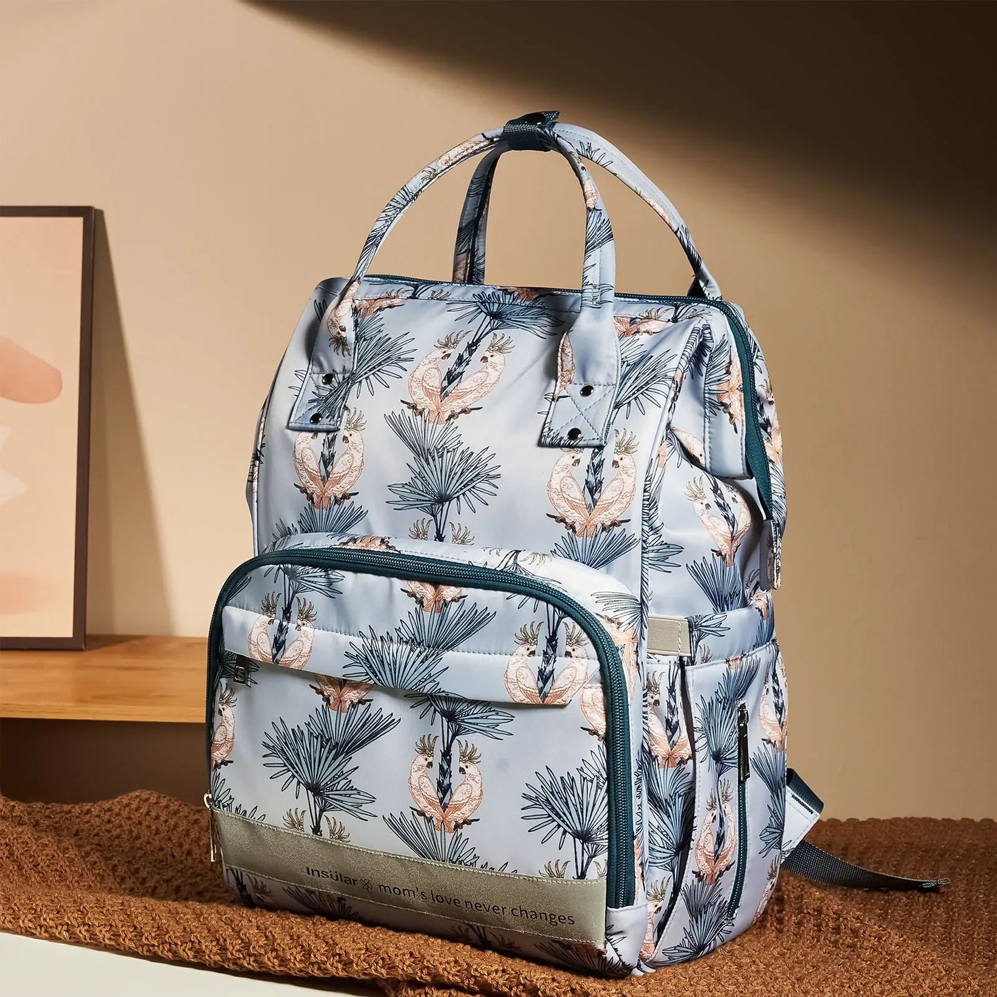 Nappy Bag Backpack Baby Essentials Travel Tote Multifunction Waterproof with Changing Station Pad Stroller Straps Big for Mommy