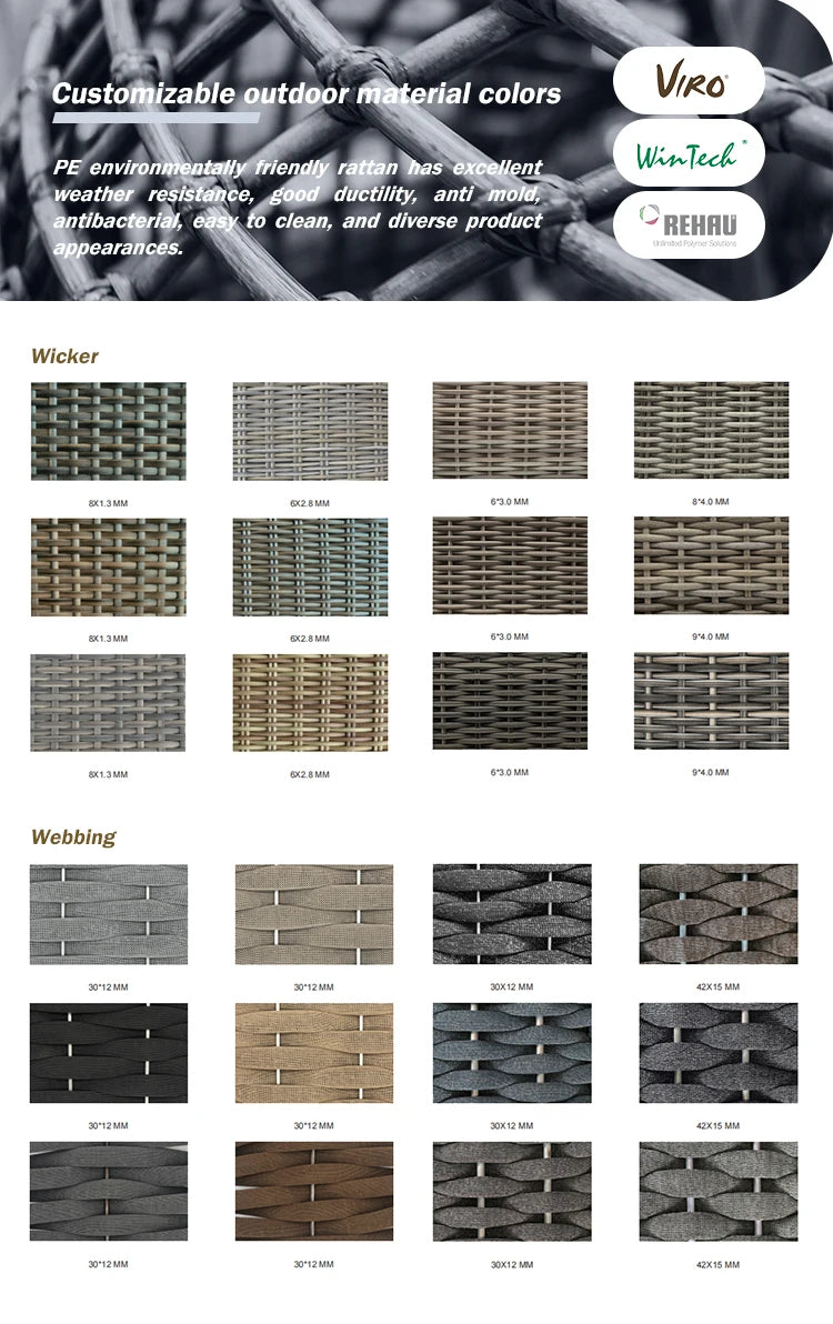 Modern Outdoor Furniture Aluminum Furniture Mesh Waterproof Fabric Reclining Beach Sun Lounger